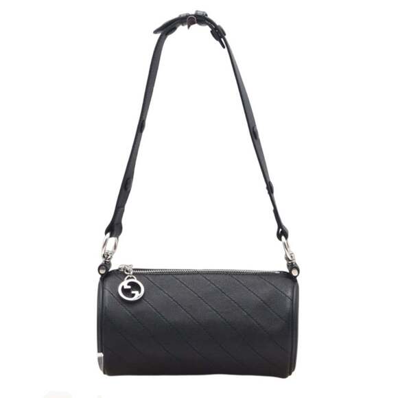 GUCCI Black Leather Shoulder Bag
